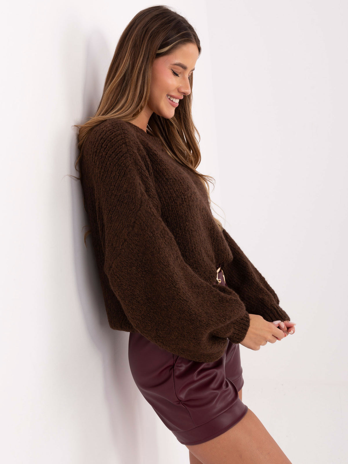 Sweter oversize z wełną