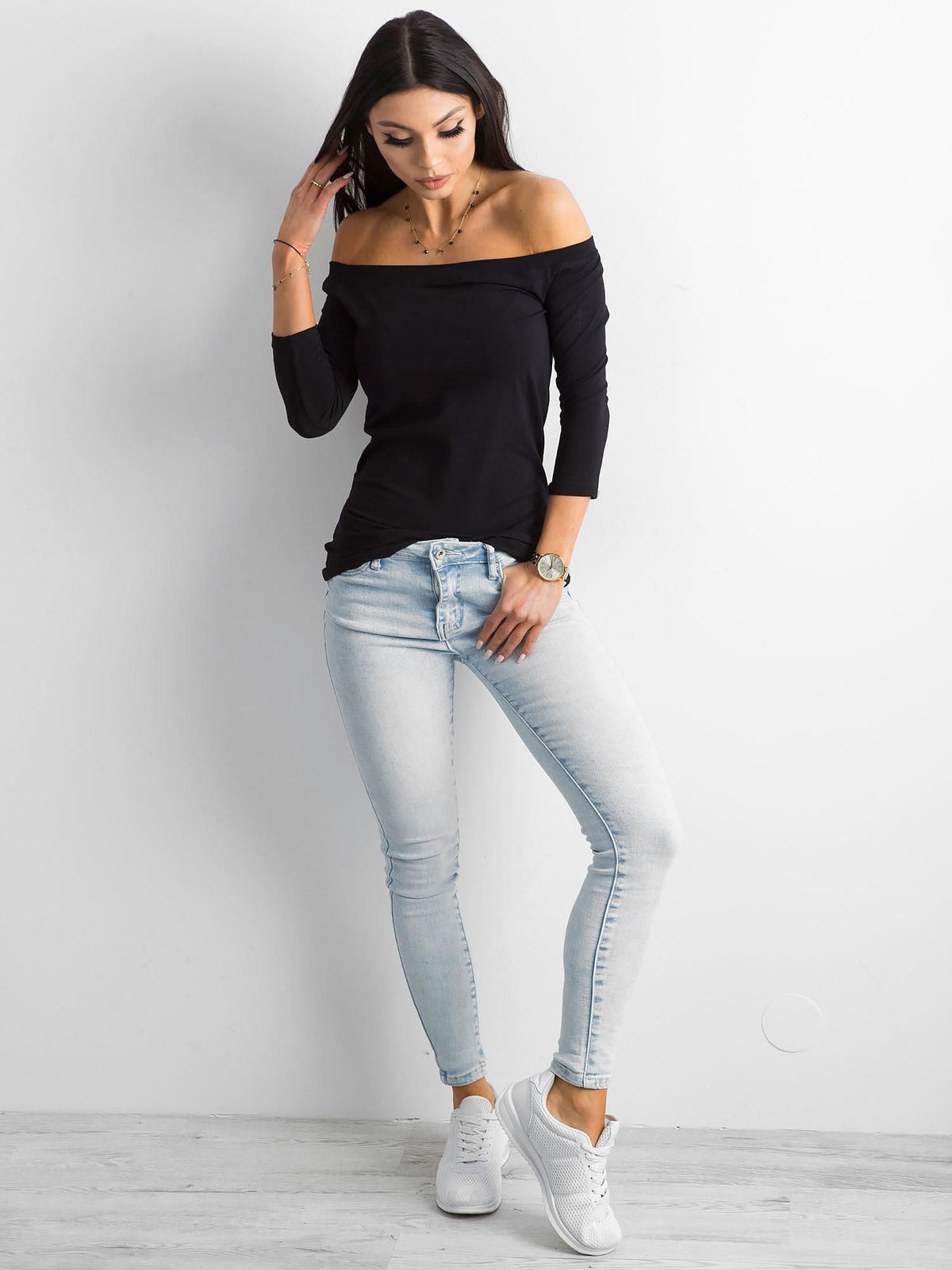 Czarna bluzka hiszpanka basic Live